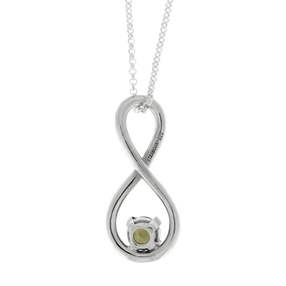 Infinity Necklace with Moldavite