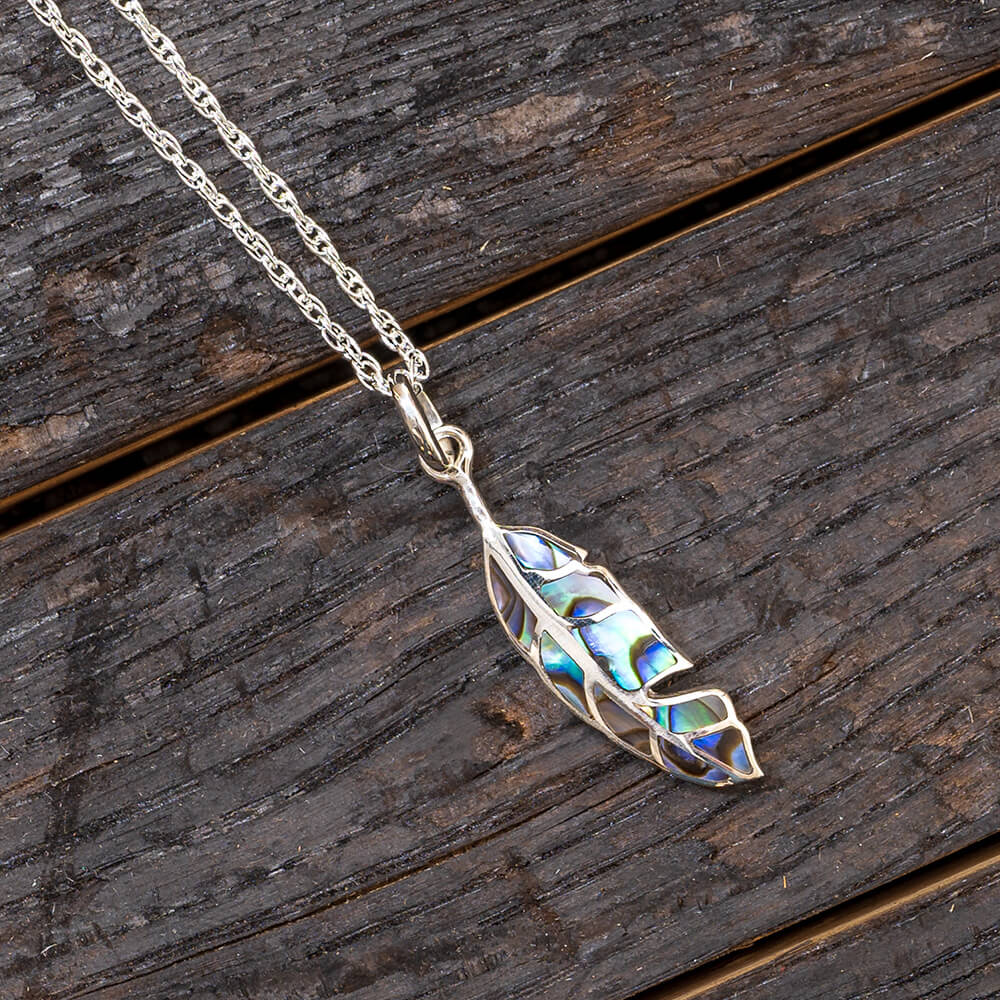 Abalone Feather Necklace