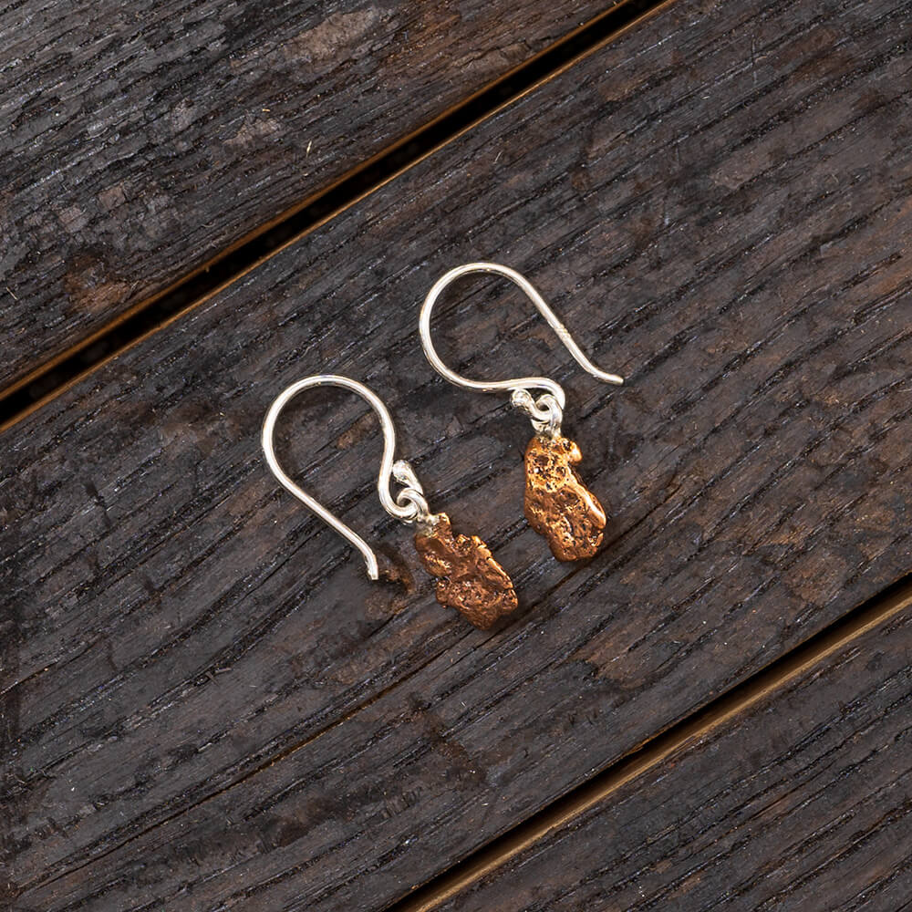 Rough Copper Earrings