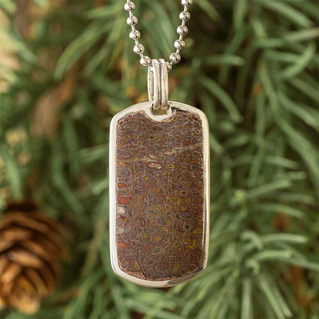 Dinosaur Bone Dog Tag Necklace