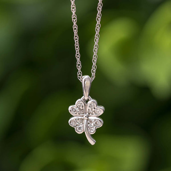 Four Leaf Clover Necklace | Silver Earrings | Boma Jewelry