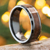 Dinosaur Bone Wedding Band in Black Ceramic
