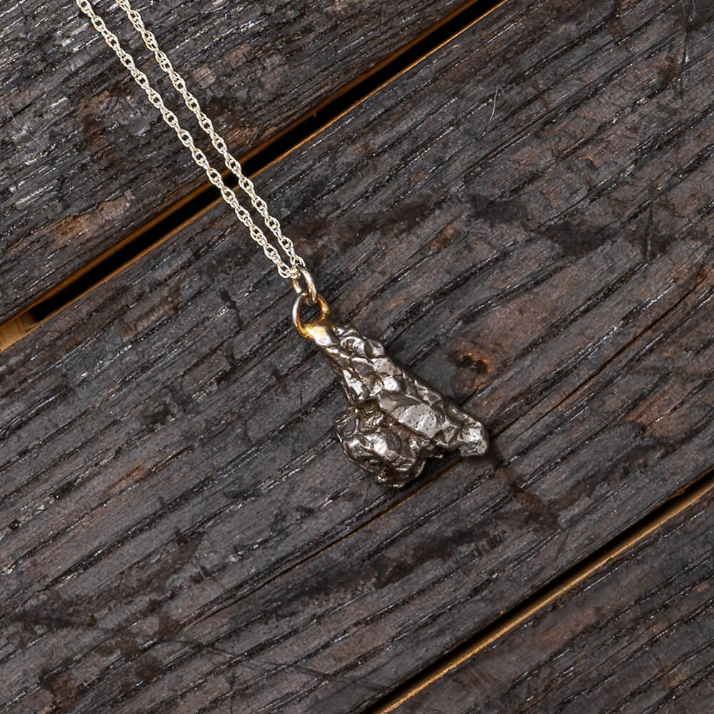 Meteorite Necklace Featuring Campo Del Cielo Sterling Silver Pendant, 20