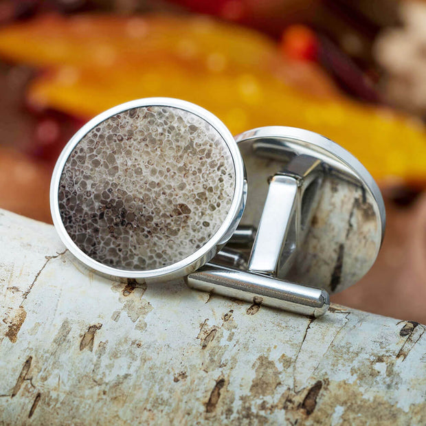 Deer Antler Cuff Link Set