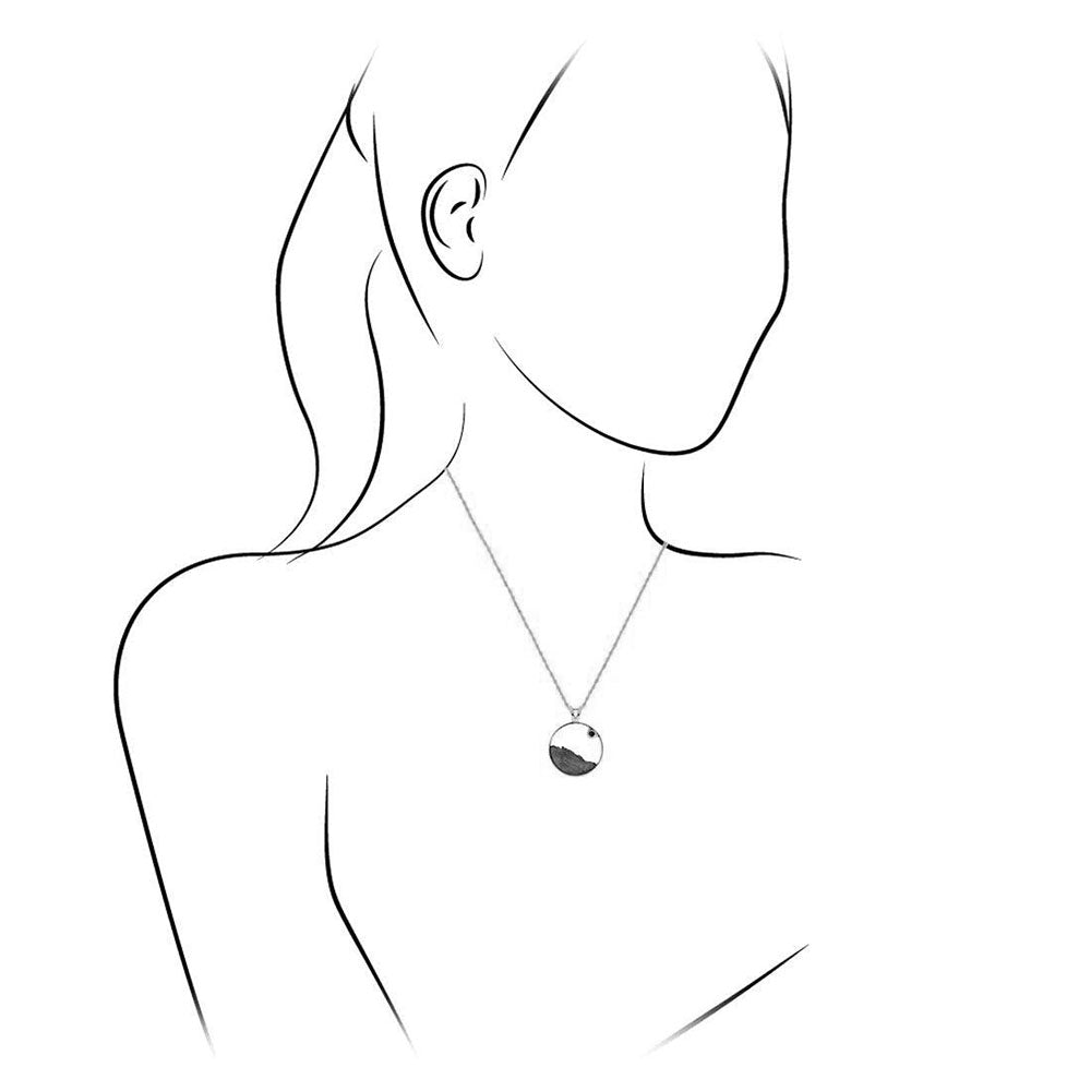 Meteorite Necklace on Silhouette