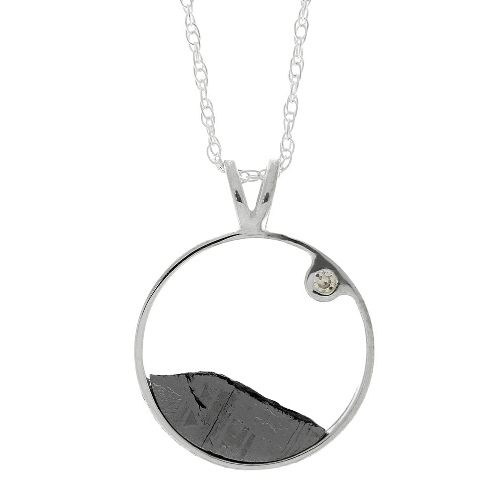 Sterling Silver and Meteorite Necklace