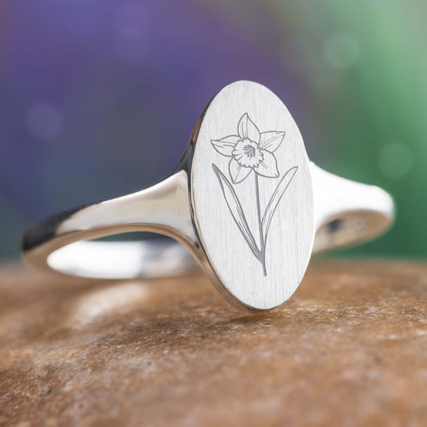 Birth Flower Ring for New Moms