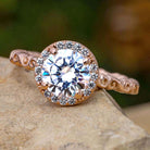 Rose Gold Halo Engagement Ring