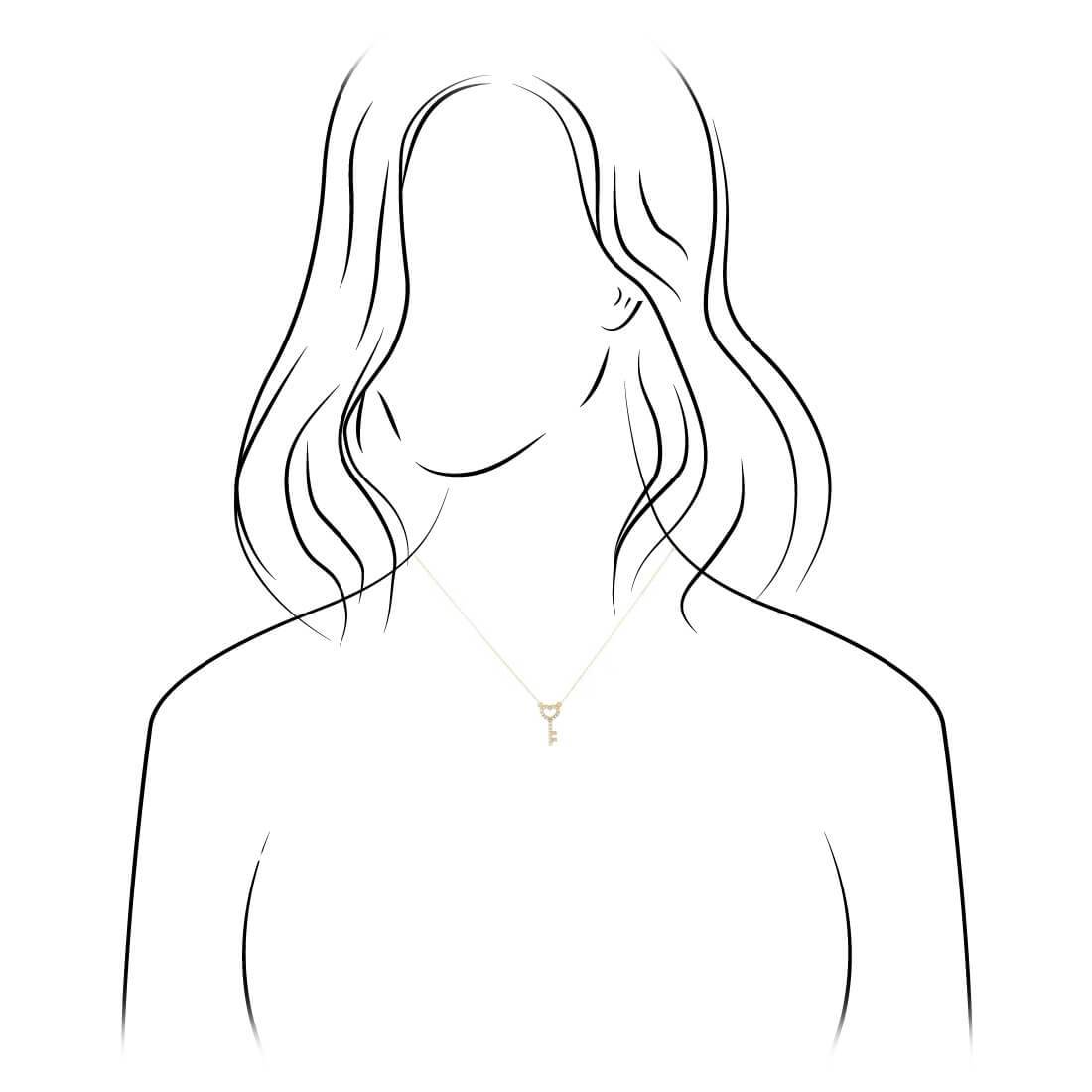 Illustration of woman wearing medallion necklace