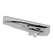 Silver tie clip on a white background