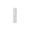 Silver cylindrical urn on a white background