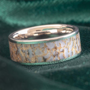Dinosaur Bone Wedding Band