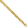 Elegant gold cable chain bracelet close-up