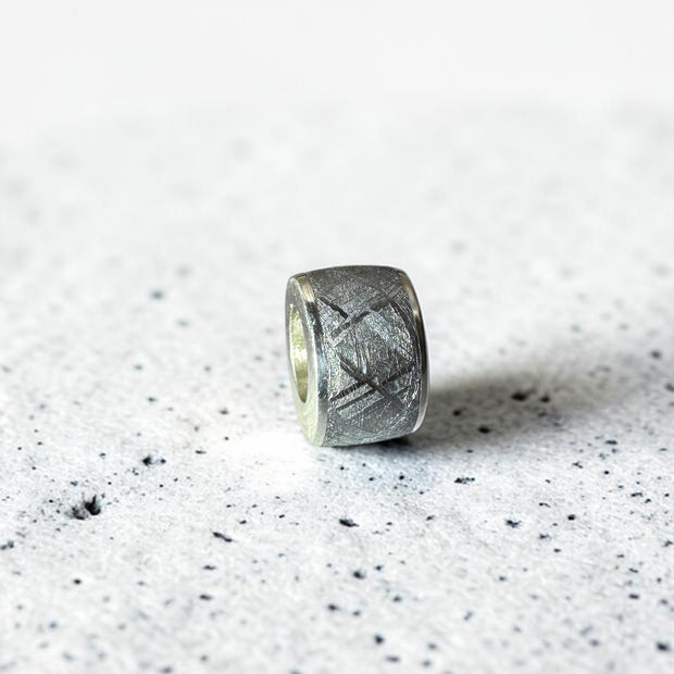Gibeon Meteorite Charm Bead for Bracelets
