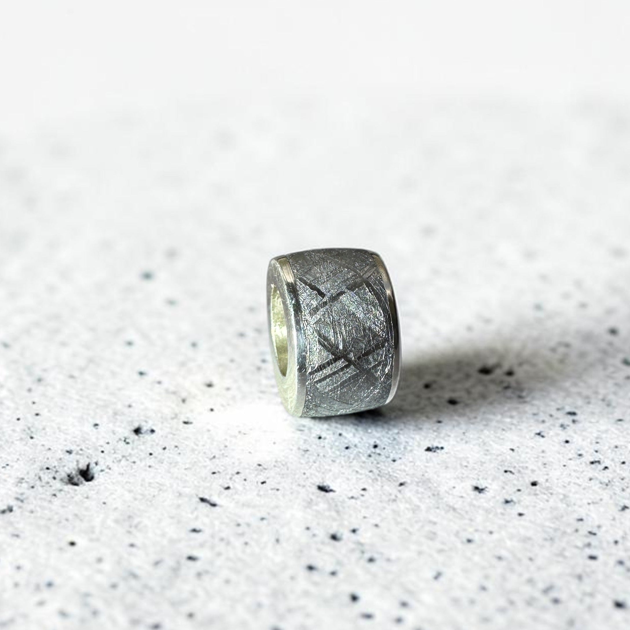 Gibeon Meteorite Charm Bead for Bracelets