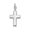 Silver cross pendant on a white background