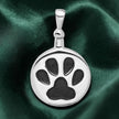 Paw Print Urn Pendant in Sterling Silver