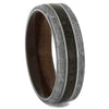by Jewelry by Johan Meteorite and Fossil Ring with Kauri Wood Sleeve 000018