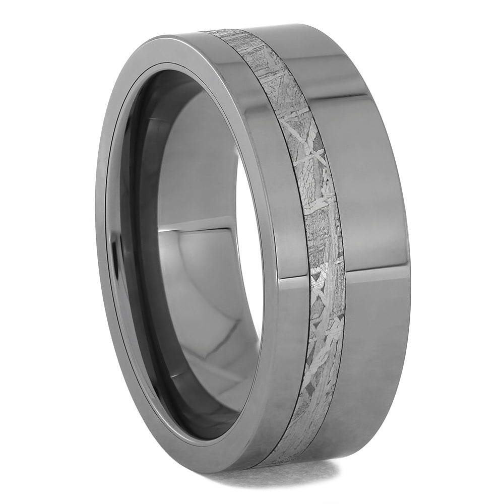 by Jewelry by Johan Authentic Meteorite & Tungsten Men's Wedding Band 000164