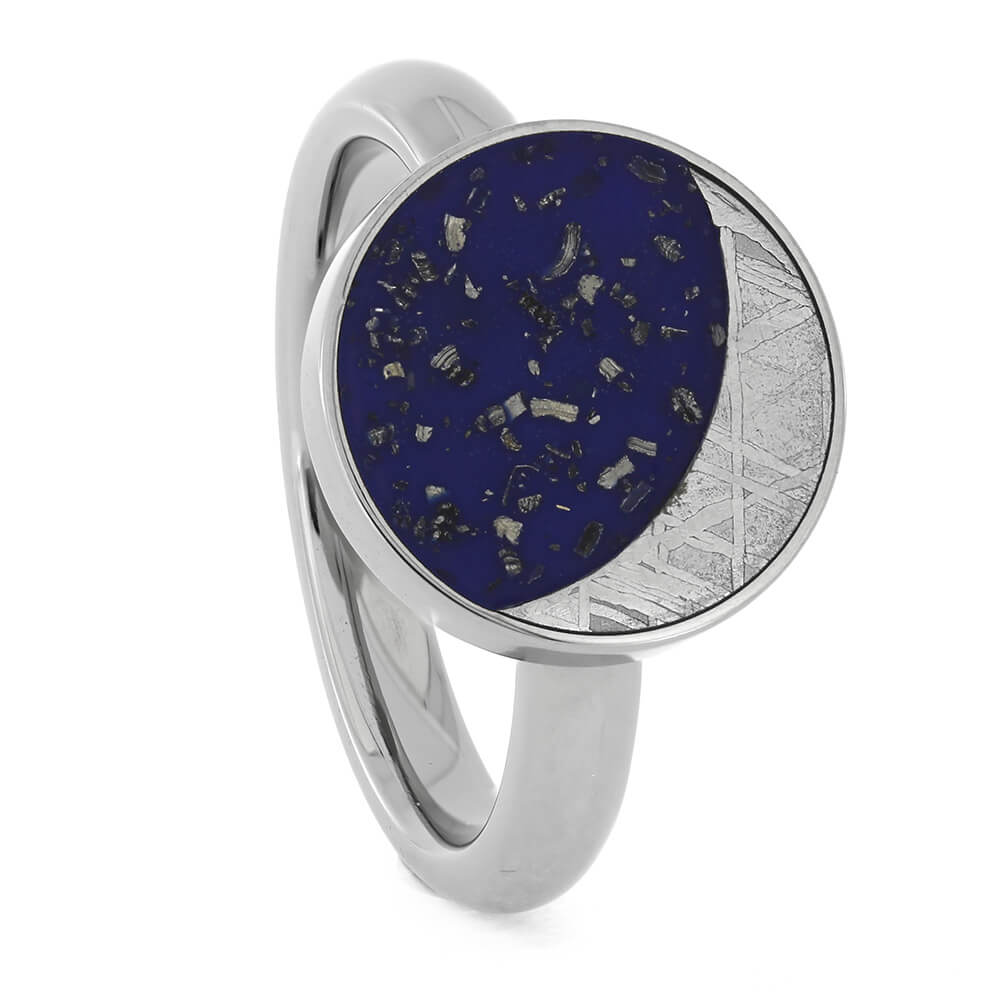 Starry Night Ring with Meteorite