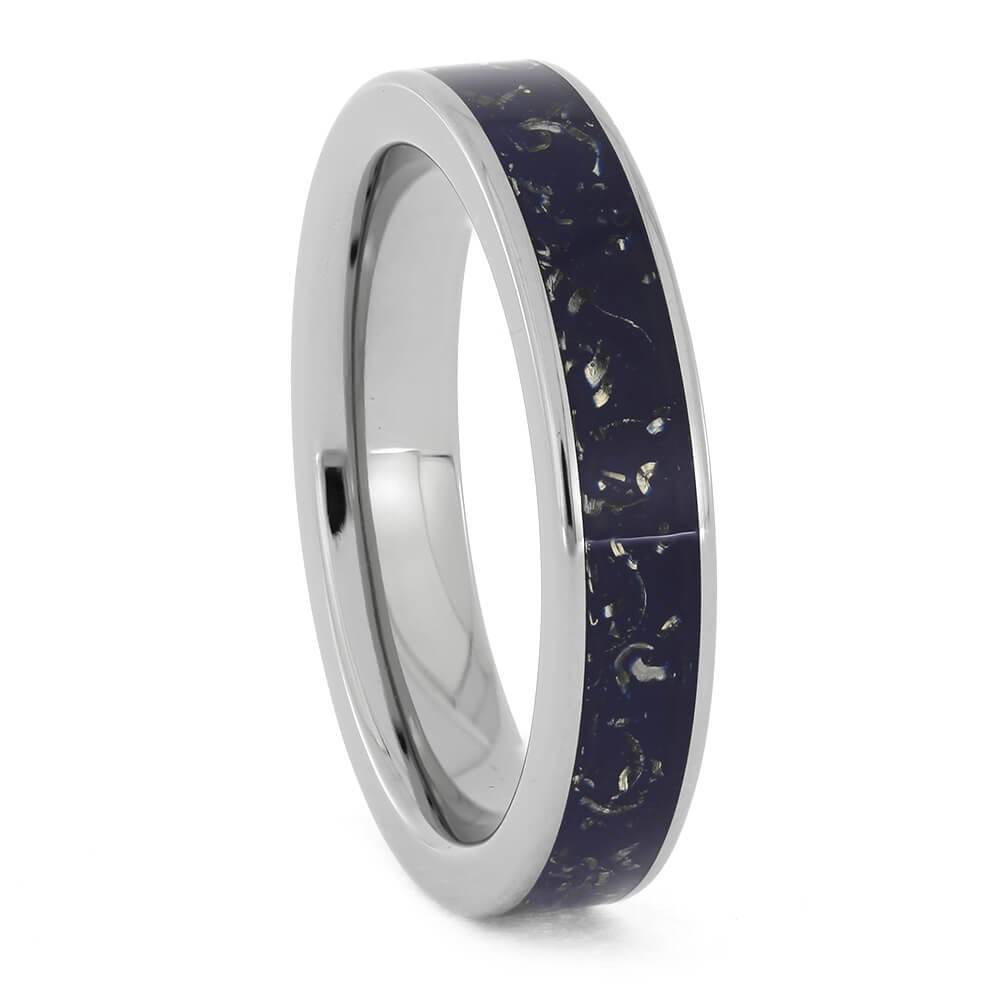 Dark Blue Stardust Wedding Band