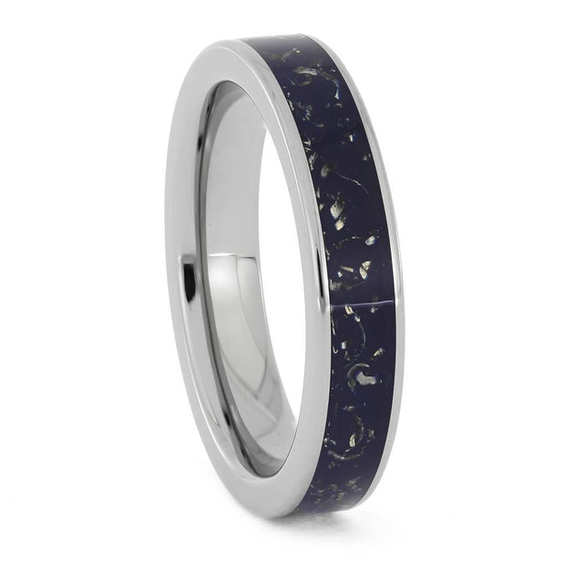 Dark Blue Stardust Wedding Band