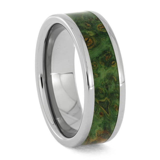 Green Wood Wedding Band