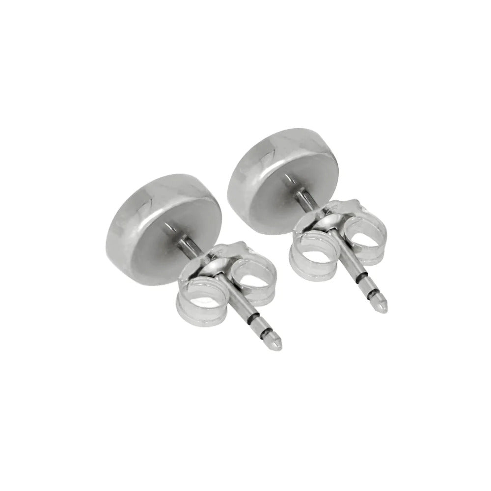 Push Back Stud Earrings in Sterling Silver