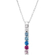 Necklace with colorful gemstones on a white background