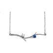 Silver Branch Necklace with Birthstones