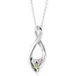Silver Infinity Necklace with Three Stones