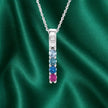 Birthstone Bar Necklace with 4 Stones