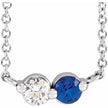 Double Birthstone Chain Necklace