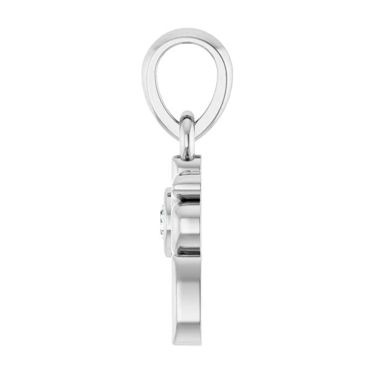 Handmade Dog Mom Pendant, Side View