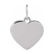 Silver heart-shaped pendant on a white background