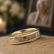 Ash Memorial Ring in 14k White Gold