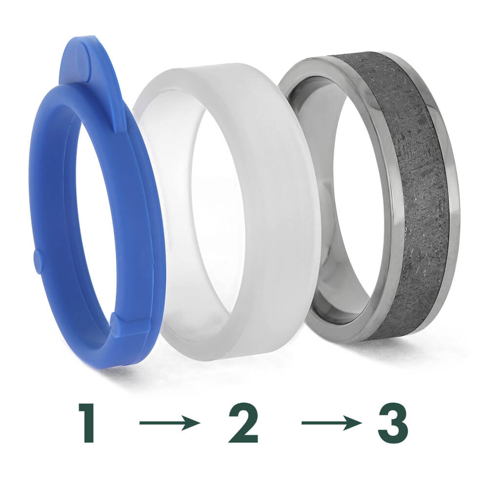 We'll send you our ring sizing kit, followed by custom ring sizers