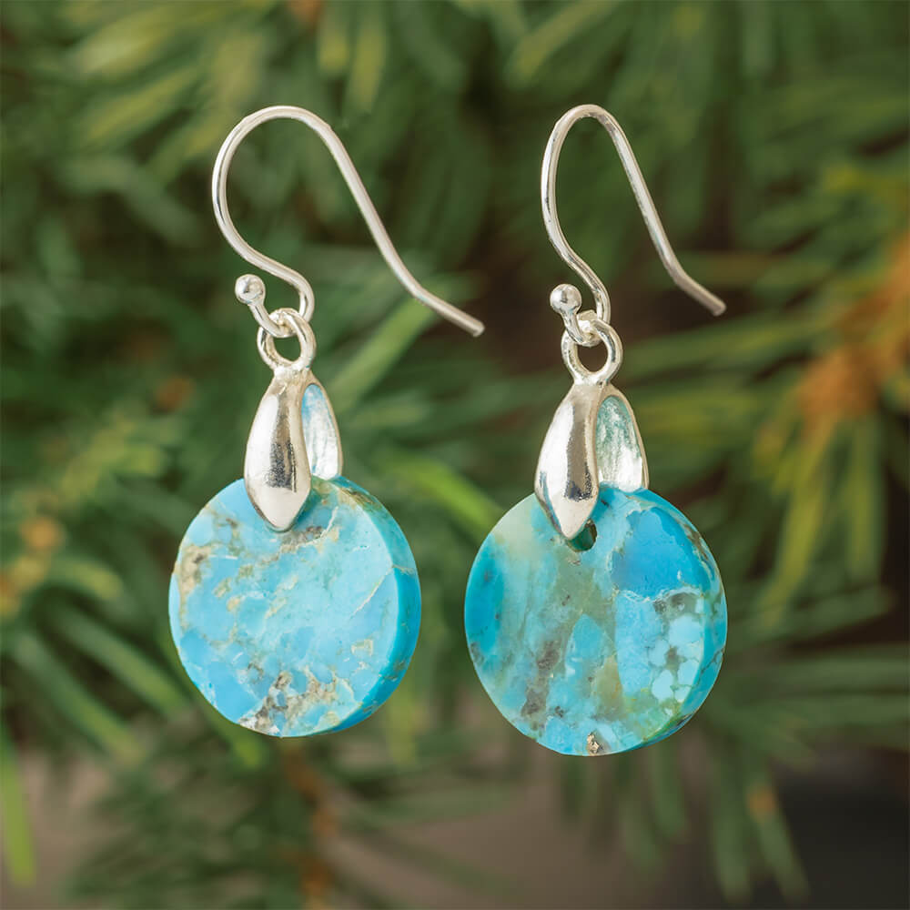 Handmade Turquoise Dangle Earrings