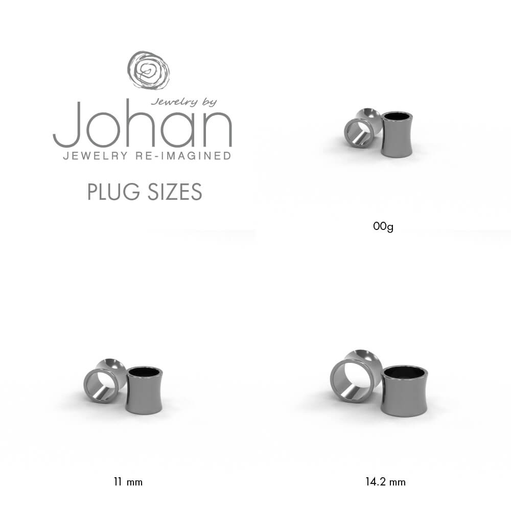 Ear Plugs Sizes 00g - 14.2 mm