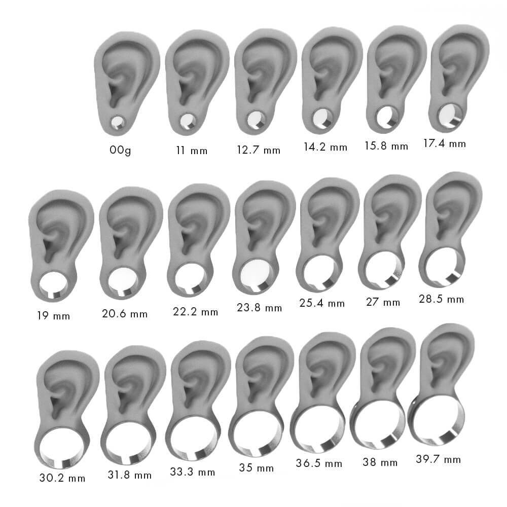 Ear Tunnel Plugs Single Flare Gauges 51MM14G Flesh Earrings Stretchin   BodyJ4you