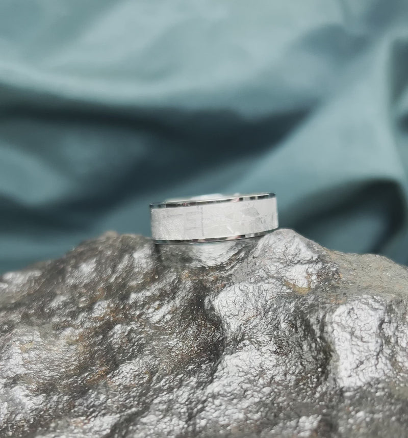 Men's Tungsten Meteorite Wedding Band