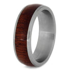 Round Bloodwood Ring, Titanium Wedding Band For Men-2376 - Jewelry by Johan
