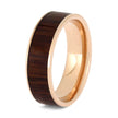 Ipe Wood Wedding Band, Rose Gold Ring