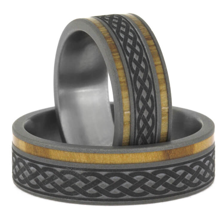 Celtic Knot Wedding Band Set