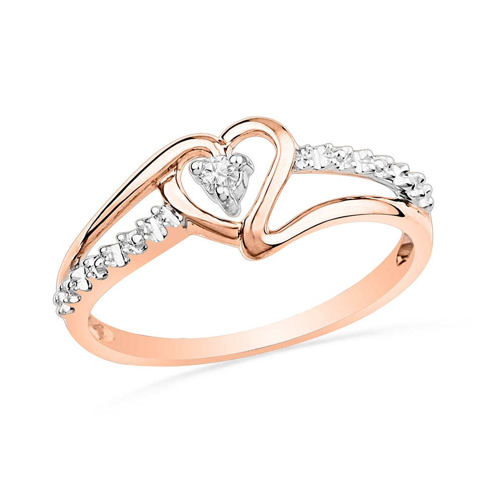 Rose Gold Diamond Heart Promise Ring-SHRF009618ATP - Jewelry by Johan