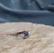 Koa Wood Engagement Ring, Colored Stone in Tension Setting