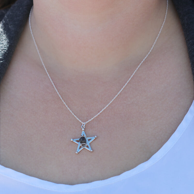 18" Star Necklace With Campo Del Cielo Meteorite, In Stock-RSSB791 - Jewelry by Johan