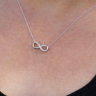 Diamond Infinity Pendant Necklace, Silver or Gold-SHNF016575ATW - Jewelry by Johan