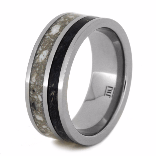 Memorial Ring With Box Elder Burl Wood And Ashes-2052 - Jewelry by Johan