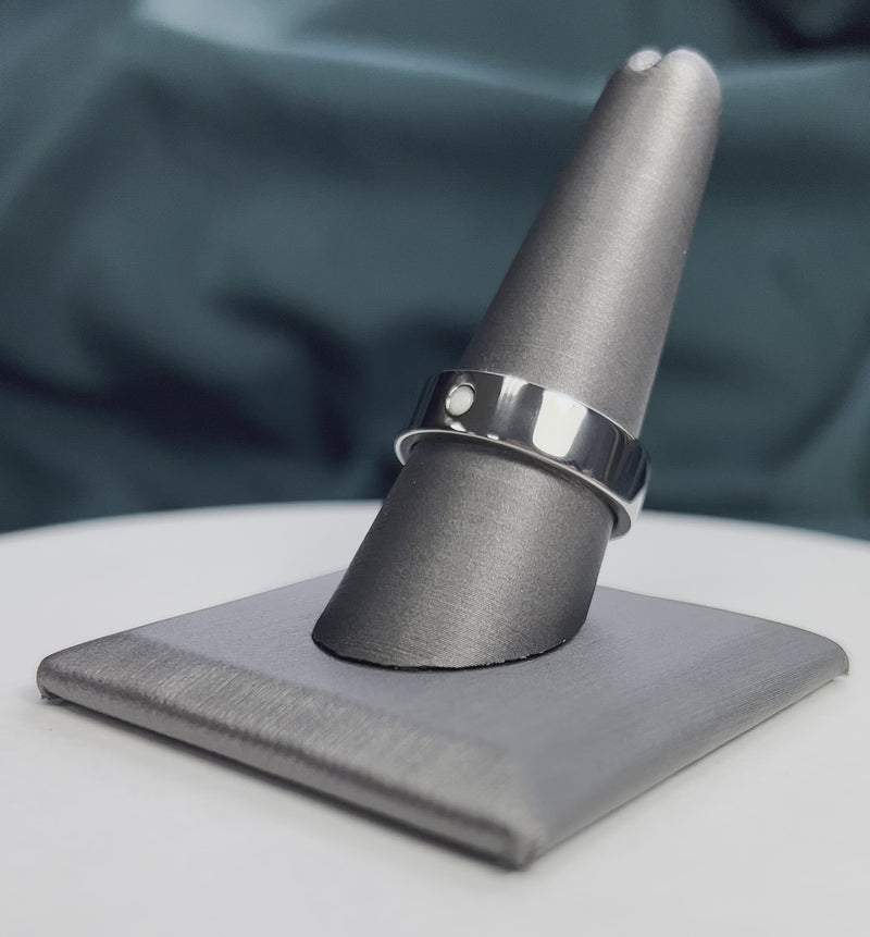 Bezel Set Gemstone Engagement Ring or Wedding Band